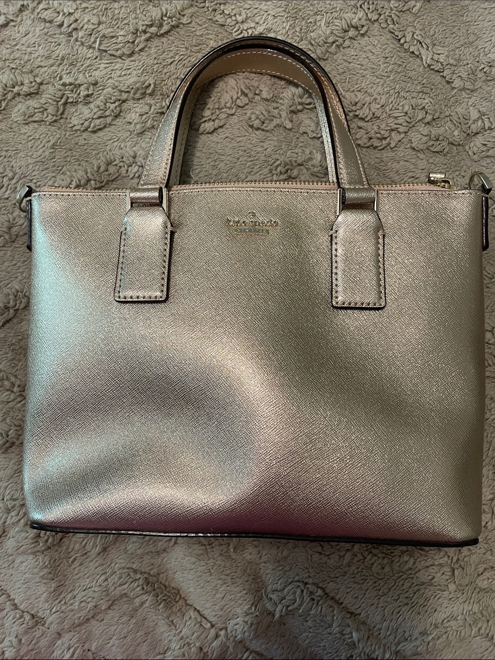 NWOT kate spade Metallic Rose Gold Handbag